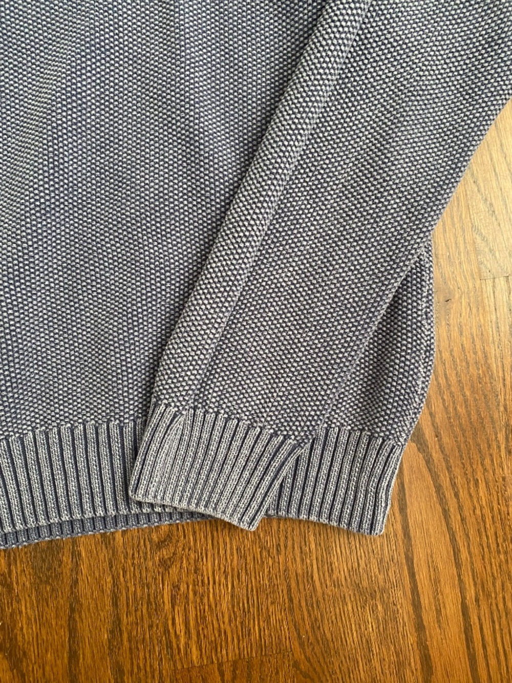 COASTAORO Textured Knit Cotton Sweater Men’s Size L Gray Crewneck Pullover - Picture 5 of 9